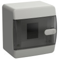 UNION Compact Корпус пластиковый ЩРН-П-4 IP41 черная прозрачная дверь IEK