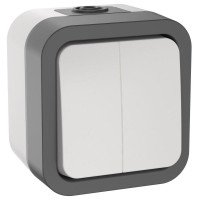 Выключатель 2-кл. ОП TORS TS205 10А IP55 бел. IEK TS-V20-0-10-55-K41