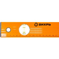 Уровень алюминиевый 1000мм фрезерованный 3 глазка Вихрь 73/11/4/4