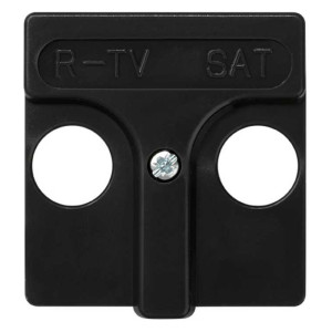 Накладка на розетку TV-SAT Simon SIMON 27, скрытый монтаж, графит, 27097-38