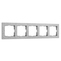 W0052406/ Рамка на 5 постов Hammer (серебряный)