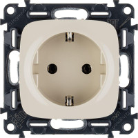 Механизм розетки 1-м СП Valena Allure 16А IP2X 250В 2PE безвинт. клеммы с лицев. панелью сл. кость Leg 753821