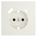 Накладка для розетки с заземлением и защитными шторками, с USB AC, S70 хлопок