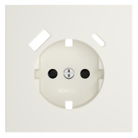 Накладка для розетки с заземлением и защитными шторками, с USB AC, S70 хлопок