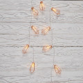 Гирлянда светодиодная Кристаллы бронзовые 1.5м 10LED тепл. бел. 0.1Вт IP20 провод ПВХ прозр. элементы питания 2хAA (не в компл.) Neon-Night 304-019