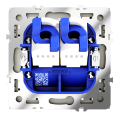 Розетка компьютерная встраиваемая VOLTUM S70 двойная RJ45RJ45 кат.6, шелк
