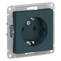 ATLASDESIGN РОЗЕТКА с заземлением без шторок, 16А, механизм, ИЗУМРУД ATN000843