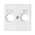 Simon S82 Concept Матовый белый, Накладка для розетки R-TV+SAT с пиктограммой R-TV SAT