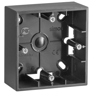 Simon 15 Графит Коробка 1-ая для наружного монтажа