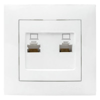 Розетка компьютерная RJ45 EKF ВАЛЕНСИЯ, белый, EWK02-035-10