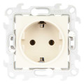 Розетка 1-м СП Simon 24 16А IP20 2P+E Push&Go без защ. шторок механизм сл. кость Simon 2420434-031