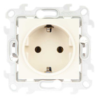 Розетка 1-м СП Simon 24 16А IP20 2P+E Push&Go без защ. шторок механизм сл. кость Simon 2420434-031