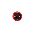 Вилка прямая каучук 2P+PE 250V 16А IP44 красная DYNEL