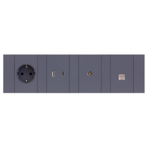 Рамка 2-ая цвет-Грифель матовый MEITON AA4802M2AL