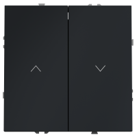 Выключатель встраиваемый VOLTUM S70 для жалюзи 10А, графит