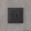 Устройство зарядное USB СП Avanti Черный матовый DKC 4412543