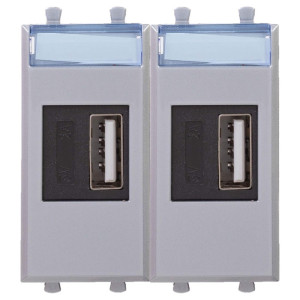 Зарядное устройство USB DKC AVANTI, закаленная сталь, 4404542