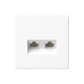 ARTGALLERY РОЗЕТКА двойная компьютерная RJ45+RJ45, кат. 5е, механизм, БЕЛЫЙ GAL000185