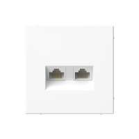 ARTGALLERY РОЗЕТКА двойная компьютерная RJ45+RJ45, кат. 5е, механизм, БЕЛЫЙ GAL000185