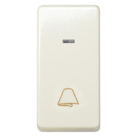 Выключатель 1-клавишный кнопочный Simon SIMON 27 с подсветкой, 2500 Вт, слоновая кость, 27160-61