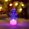 Фигура светодиодная Снеговик с шарфом 2D 1LED RGB 0.1Вт IP20 на подставке элементы питания 3хAG13(LR44) (в компл.) Neon-Night 501-053
