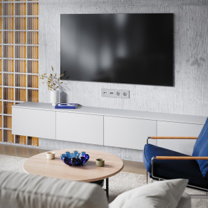 Накладка для розетки TVRJ45 кат. 6, S70 серый