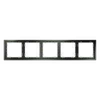 Рамка пластиковая VOLTUM S70 на 5 постов, (титан)