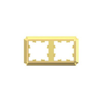 ATLASDESIGN ANTIQUE 2-постовая РАМКА, универсальная, ЗОЛОТО ATN101602