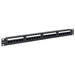 Патч-панель 19дюйм 1U кат.5E UTP неэкранир. 24 порта RJ45 110 IDC с органайзером TERACOM EKF TRC-PPNL-5EUTP-C1U24