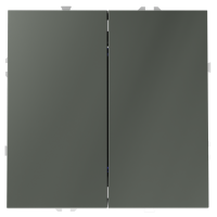 Перекрестный переключатель встраиваемый VOLTUM S70 двухклавишный 10А, титан