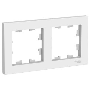 ATLASDESIGN 2-постовая РАМКА, универсальная, БЕЛЫЙ ATN000102