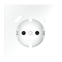 Накладка для розетки с заземлением и защитными шторками, с USB AC, S70 белый матовый