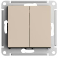 ATLASDESIGN 2-клавишный ПЕРЕКРЕСТНЫЙ ПЕРЕКЛЮЧАТЕЛЬ, сх.7+7, 10АХ, механизм, ПЕСОЧНЫЙ ATN001273