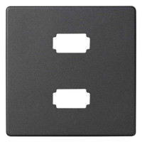 Накладка на розетку 2xUSB Simon SIMON 82, скрытый монтаж, графит, 8201090-038