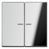 Клавиша двойная с линзами Jung LS METAL, хром, GCR2995KO5