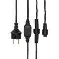 Гирлянда светодиодная Айсикл (бахрома) 4х0.6м 128LED бел. 10Вт 230В IP67 провод каучук черн. Neon-Night 255-225