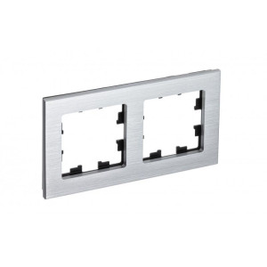 ATLASDESIGN NATURE 2-постовая РАМКА, МЕТАЛЛ СЕРЕБРО ATN312102