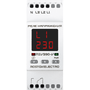 Реле напряжения трехфазное RE V-380V 46-718 RostokElectro