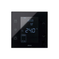 Simon 100 Черный глянец Термостат электронный Simon iO 10A 230В~