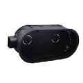 PE Коробка монтажная 2-ая для сплошных стен 140х63х43 с крепежом IP20