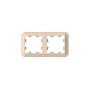 ATLASDESIGN ANTIQUE 2-постовая РАМКА, универсальная, ПЕСОЧНЫЙ ATN101202