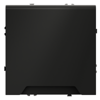 Розетка встраиваемая VOLTUM S70 с заземлением, защитными шторками и крышкой 16А, (черный матовый)