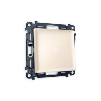 MA322015 Комплект механизма 1-кл выключателя с подсветкой 5600K ALFA Бежевый матовый QUANT AP3220, VM101, G14W AMBRELLA VOLT