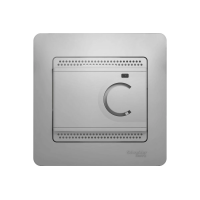 GLOSSA ТЕРМОСТАТ электронный для теплого пола с датчиком, 10A, в сборе, АЛЮМИНИЙ GSL000338