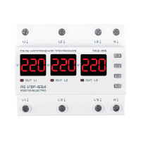 Реле напряжения RE V3F-63A RostokElectro