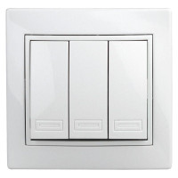 Выключатель 3-кл. Plano 10А IP20 1-106-01 250В белый Intro Б0027605