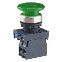 Кнопка управления Грибок NP8-10MD/1 d40мм (2) 1НО AC IP65 LED 110В-220В с самовозвратом зел. (R) CHINT 667282