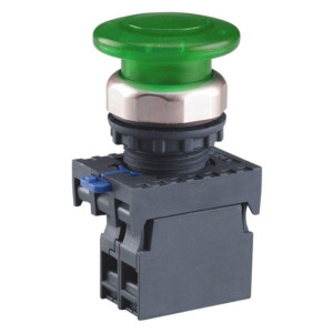 Кнопка управления Грибок NP8-10MD/1 d40мм (2) 1НО AC IP65 LED 110В-220В с самовозвратом зел. (R) CHINT 667282