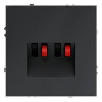 Розетка акустическая встраиваемая VOLTUM S70 4-местная, (графит)