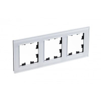 ATLASDESIGN NATURE 3-постовая РАМКА, ОРГАНИЧЕСКОЕ СТЕКЛО БЕЛЫЙ ATN320103